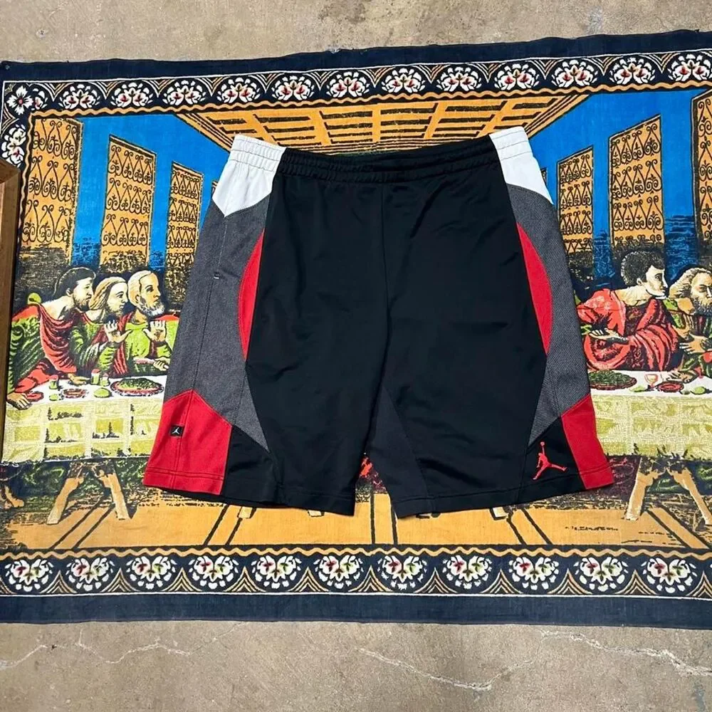 Black Air Jordan Basketball Shorts Size large 10